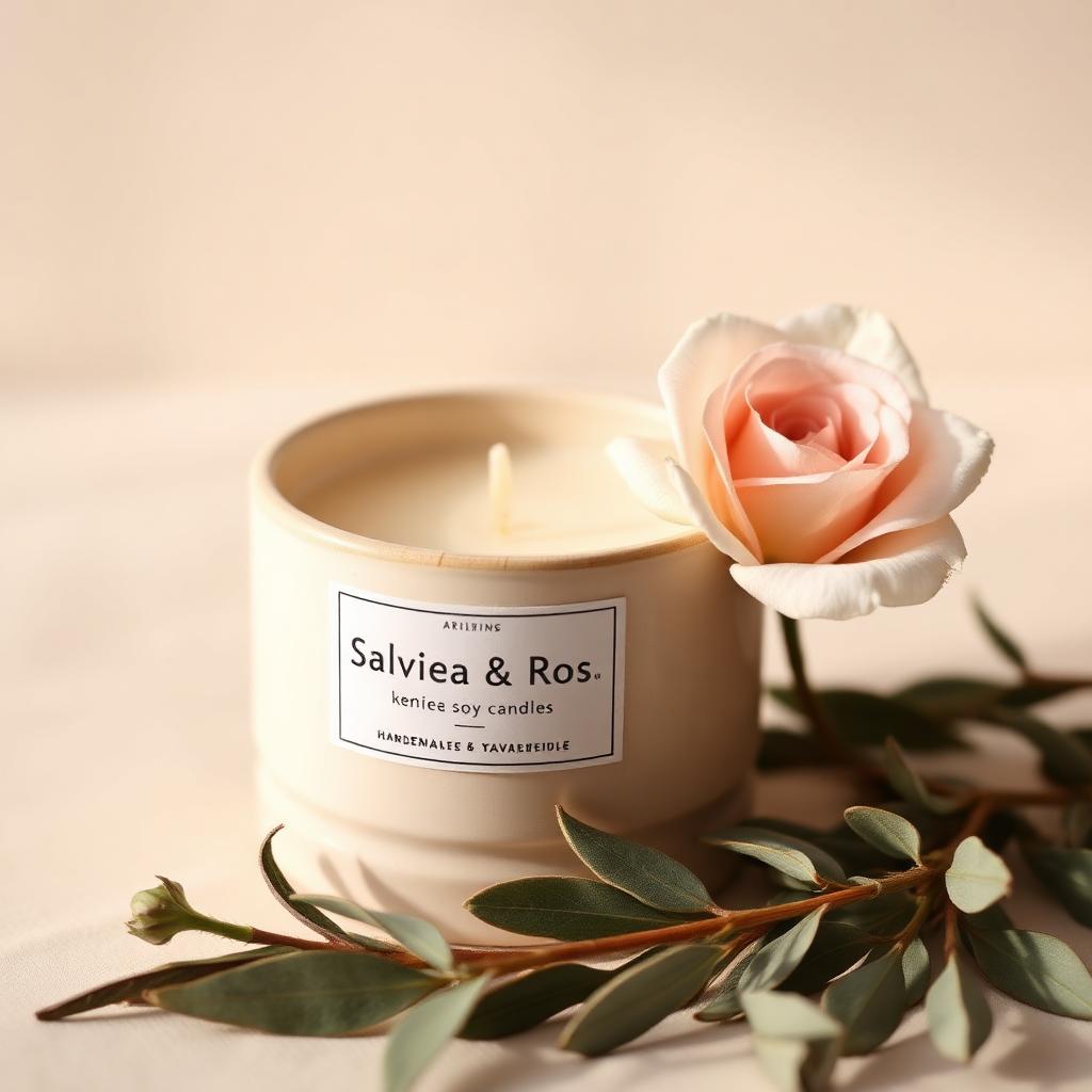 Doftljus – Salvia & Ros
